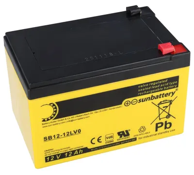 Obrázok produktu pre Sun Battery SB12-12LV0 12 V/12 Ah (c20) 151 x 98 x 101 mm, 6,3 mm Faston konektor, 12 V, 12 Ah