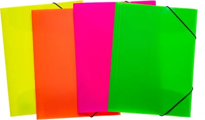 Produktbild von Sammelmappe A4 PP Neon 12 Stück sortiert Packung mit 10 Stück
