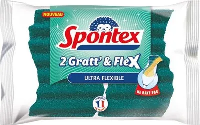 Image de Éponge Kratz & Flex Ultra flexible Non abrasive. - Spontex