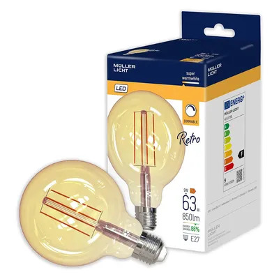 Produktbild von Müller-Licht 401078, 9 W, 63 W, E27, 850 lm, 15000 h, Warmweiß