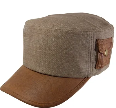 Produktbild von Army Military Cap - Kindermütze - kamel - braun mit Tasche - Mütze