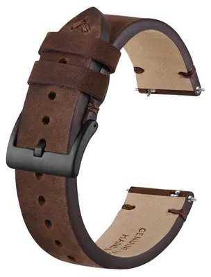 Productafbeelding van Lederen horlogeband met snelsluiting, bandbreedte 18 mm 20 mm 22 mm
