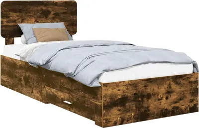 Immagine prodotto di vidaXL Struttura letto in rovere affumicato 100 x 200 cm materiale a base di legno