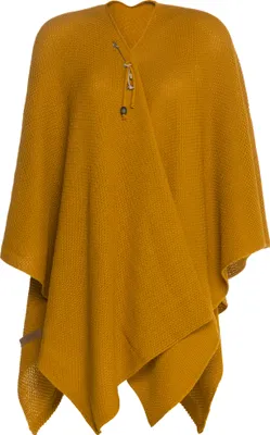 Produktbild von Knit Factory Jazz Poncho Cape - Ocker - One Size