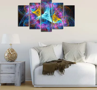 Image de Wallity, 5ABSMDF-16, tableau sur toile, multicolore, 100 % MDF, 20 x 60 cm