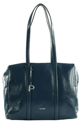Immagine prodotto di PICARD Pelle borsa shopper borsa a tracolla Peakline Shopper Deep Ocean blu scuro