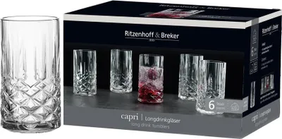 Obrázok produktu pre Ritzenhoff & Breker 822045 Ritzenhoff & Breker Longdrinkglas CAPRI, 0,36 l