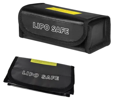 Produktbild von Lipo Safe Bag Batterietasche Feuer- und explosionsgeschützte Aufbewahrungsbox für LiPo-Akkus (schwarz)