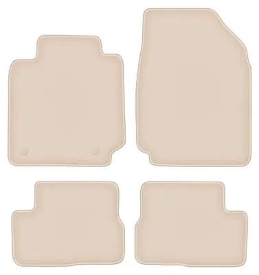 Produktbild von DURBAN Beige Velours-Fußmatten-Set für Nissan Micra K12 Schrägheck (2002-2010)
