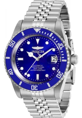Produktbild von Invicta Pro Diver 29179 Herren Uhr - Automatisches Uhrwerk - Edelstahl mit Blauem Zifferblatt - 42 mm