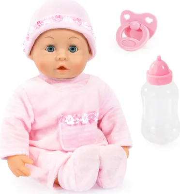 Produktbild von Bayer Design 93824CK Babypuppe interaktiv, sprechend, Schlafaugen, weicher Körper, 24 Babylaute, 38 cm