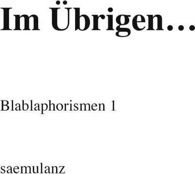 Produktbild von Im Übrigen...