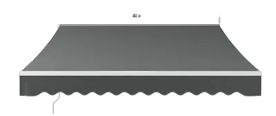 Obrázok produktu pre Výsuvná markíza, ochrana proti UV žiareniu, vodotesné prevedenie, sivá 250 x 200 cm