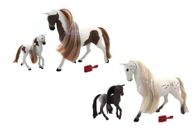 Immagine prodotto di Razze reali - Cavallo 20 cm con puledro 8 cm