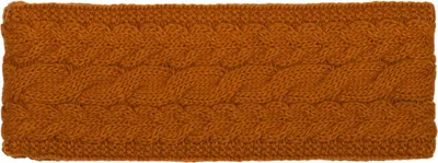 Produktbild von styleBREAKER Damen Strick Stirnband einfarbig mit Zopfmuster, Thermo Fleece Futter, Winter Headband Uni 04026058