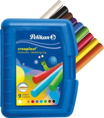Produktbild von Pelikan 622415 - Knetmasse - Schwarz - Blau - Braun - Grün - Orange - Rot - Violett - Weiß - Gelb - 1 Stück(e) - 9 Farben - 3 Jahr(e) - Junge/Mädchen