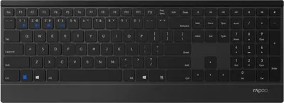 Zdjęcie produktu dla Klawiatura bezprzewodowa RAPOO E9500M, AZERTY, Ultra-slim, Multi-mode, Czarna