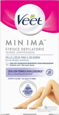 Immagine prodotto di Veet Minima strisce depilatorie corpo gambe 16 pz