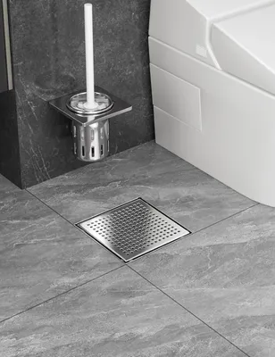 Obrázok produktu pre Podlahový odtok - Nerezová oceľ - Sprchový žľab 15 x 15 cm