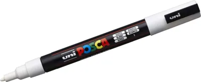Produktbild von Uni-Ball PC-3M Marker Rundspitze Weiß