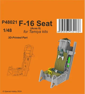 Produktbild von CMK 129-P48021 - 1:48 F-16 Seat (Aces II) / for Tamiya kits - Neu
