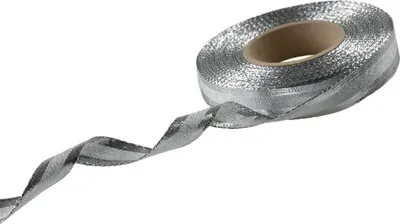 Produktbild von 25m edles Dekoband 15mm Geschenkband mit Glitzer,  unterschiedliche Farben Farbwahl, Farbe:silber