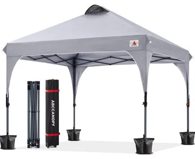 Produktbild von Pop-Up Pavillon 3x3M wasserdicht Sonnenschutz mit Rolltragetasche und Zubehör Grau