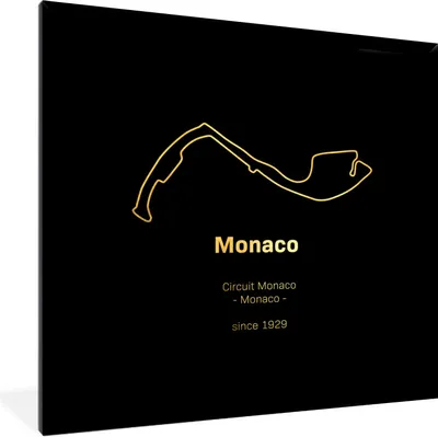 Produktbild von MuchoWow® Gerahmtes Poster F1 - Rennstrecke - Monaco 40x40 cm - Poster mit Schwarzem Bilderrahmen Wandposter Rahmen Foto Bilder - Mit Rahmen - Wanddekoration Schlafzimmer