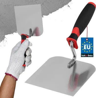Immagine prodotto di KOTARBAU® Frattazzo per muratori in acciaio inox 120 mm x 128 mm con manico in gomma Frattazzo per intonacatori Frattazzo per intonaci Frattazzo quadrato Frattazzo per intonacatori Indispensabile per i lavori di muratura