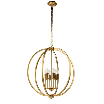 Immagine prodotto di Lampada a sospensione Corinne in ottone 6xE14 60W Feiss