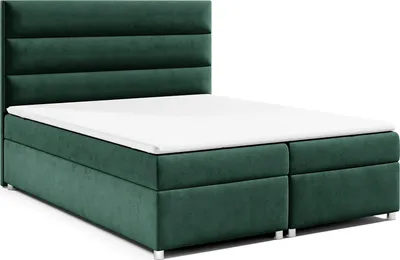 Produktbild von Best for Home Boxspringbett mit Bettkasten Trinity K-1 Bonellfederkern inkl. Topper, mit Lieferung, Aufbau & Entsorgung 180x200-Grün