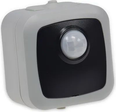 Obrázok produktu pre Detektor pohybu ChiliTec odolný proti vlhkosti, IP44 250V AC, 2-500W, vrátane rámu na povrchovú montáž, sivý