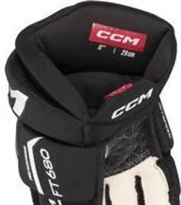 Zdjęcie produktu dla Rękawice CCM JETSPEED 680 Junior czarny/biały 11 cali