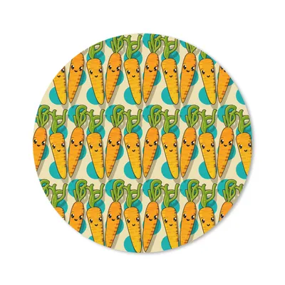 Produktbild von MuchoWow® Mauspad Mousepad Muster - Lebensmittel - Karotte 20x20 cm - Mousepads - Maus Mat - Pad - Mausunterlage - Schreibtischmatte