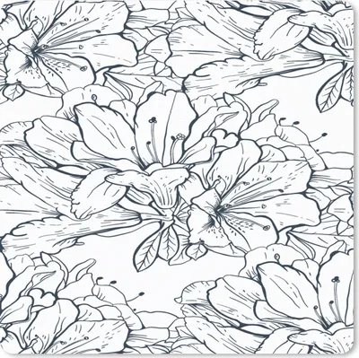 Produktbild von MuchoWow® Mauspad Mousepad Blumen - Muster - Linie 30x30 cm - Mousepads - Maus Mat - Pad - Mausunterlage - Gaming