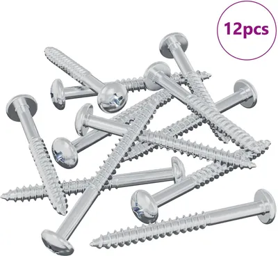 Produktbild von Holzschraube 12 pcs Silber 9,8 x 53 mm Stahl