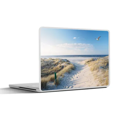 Produktbild von MuchoWow® Laptop Aufkleber Sticker Cover Düne - Möwe - Strand - Meer - Sonne 30x22 cm - Laptop-Sticker