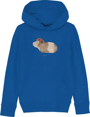 Produktbild von Mr. & Mrs. Panda Kinderpullover Meerschweinchen Weisheit 9-11 Jahre (134/146) - Royal Blue - Geschenk, Spruch, Sweater, Realität, Wunder, Hoodie, Kapuzenpullover, Hoody
