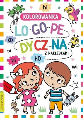 Obrázek produktu pro Kolorowanka logopedyczna z naklejkami dla dzieci