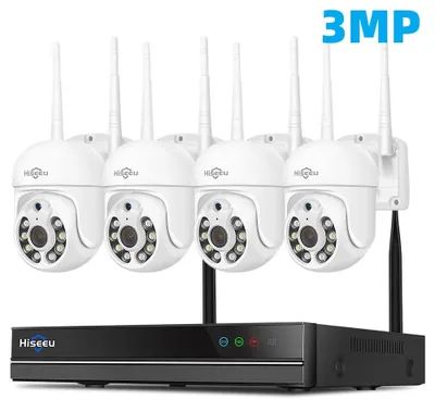 Zdjęcie produktu dla System Bezpieczeństwa Bezprzewodowy - Kamera Monitoringu - System Monitoringu CCTV - Kamera WiFi - Kamera PTZ - Rozdzielczość 3MP