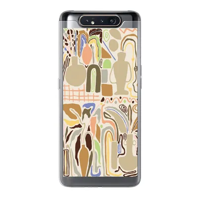 Produktbild von MuchoWow® Handyhülle Schutzhülle Hülle für Samsung Galaxy A80 Blume - Abstrakt - Vase - Blumentopf Silikon Softcase Handy Hülle - Schutzdeckel