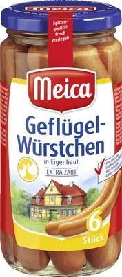 Produktbild von Meica Geflügel-Würstchen, 6 Stück, 180 g