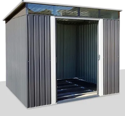 Produktbild von osoltus Metall Gerätehaus Pultdach Geräteschuppen  238 cm x 238 cm 5,6 m²