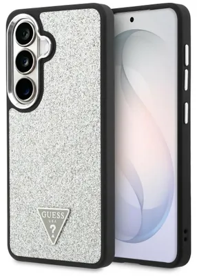 Produktbild von Guess Fixed Glitter Triangle MagSafe - Samsung Galaxy S26 Hülle (Silber)