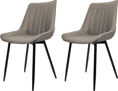 Produktbild von 8er Set Esszimmerstühle Küchenstuhl Polsterstuhl Sitzfläche aus Samt für Küche Esszimmer Hellbraun