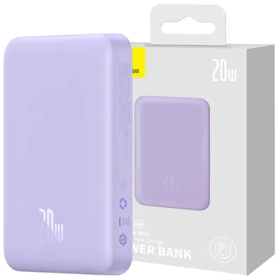 Obrázek produktu pro Powerbank Baseus Magnetic Mini 10000mAh, USB-C 20W MagSafe (purple)