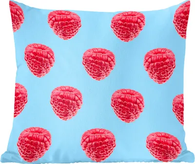Produktbild von MuchoWow® Zierkissen Sofakissen Wohnzimmer Dekokissen 50x50 cm Himbeere - Rosa - Muster - Komfort - Sofakissen