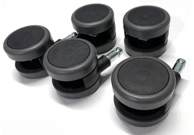 Obrázek produktu pro 5x kolečka kancelářské židle 11mm průměr čepu 60mm kolečka kolečka židle kolečka pro tvrdé podlahy sada koleček pro kancelářské židle tvrdé podlahy a