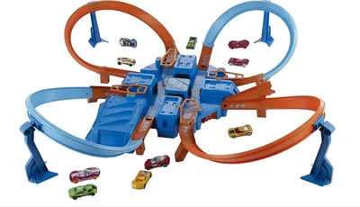 Zdjęcie produktu dla Hot Wheels Action DTN42, Zestaw pojazdów i torów, 5 lat(a), D, Plastik, Wielobarwny, Niebieski