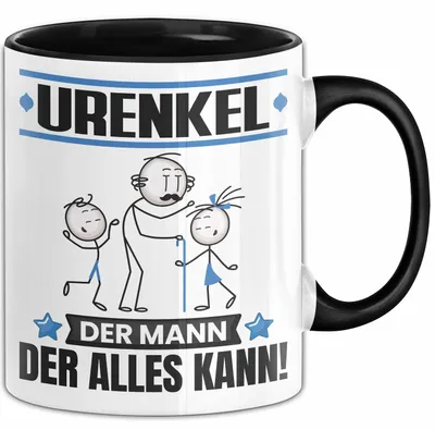 Produktbild von Urenkel Tasse Geschenk für Urenkel Der Mann Der Alles Kann Geschenkidee zum Geburtstag (Schwarz)